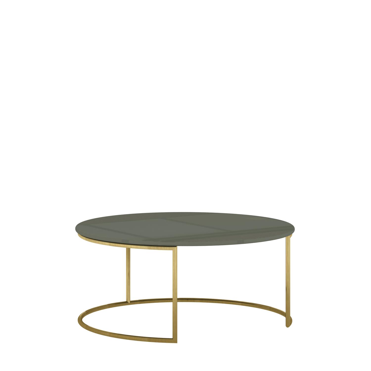 LivinHill Konferenční stolek Rose Hill 80 cm zelený/zlatý