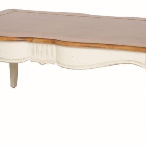 LivinHill Konferenční stolek Verona 122 cm z masivu hnědý/béžový