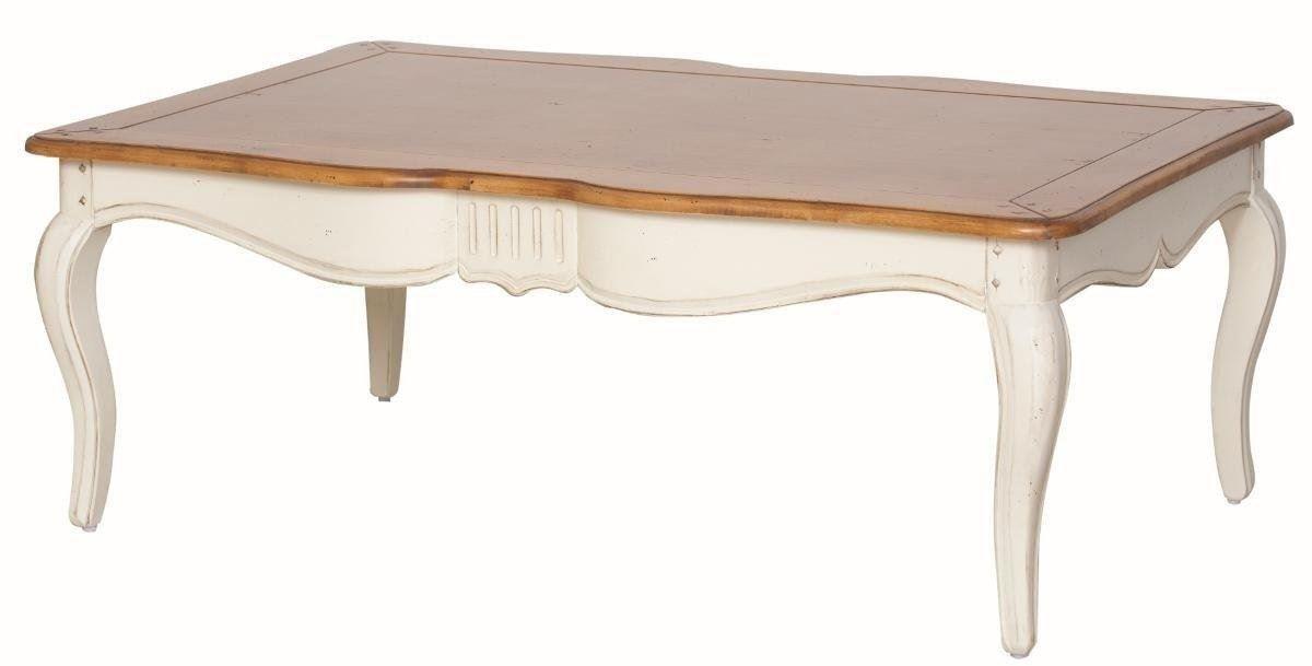 LivinHill Konferenční stolek Verona 122 cm z masivu hnědý/béžový