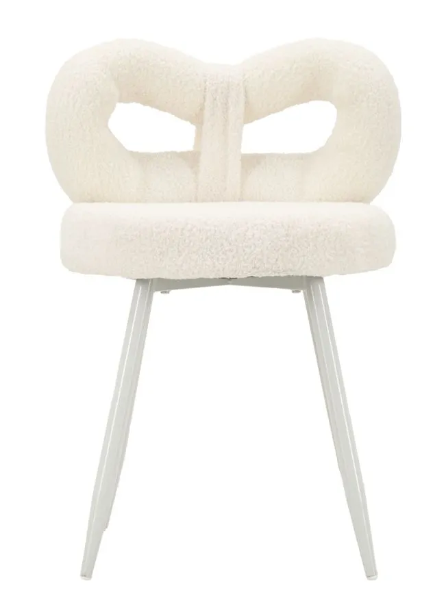 Mauro Ferretti Designová jídelní židle Ilary Mini bouclé bílá - Obrázek 2