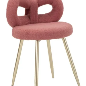 Mauro Ferretti Designová jídelní židle Ilary Mini bouclé růžová