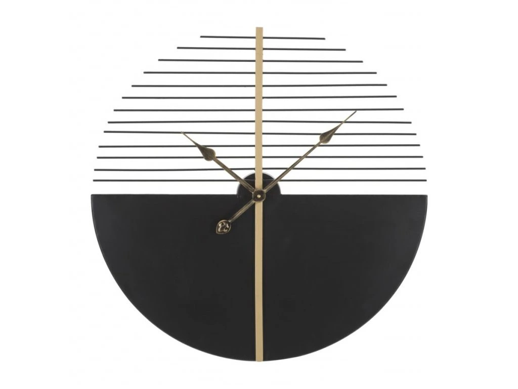 Mauro Ferretti Kovové nástěnné hodiny Stick 60 cm černé/zlaté