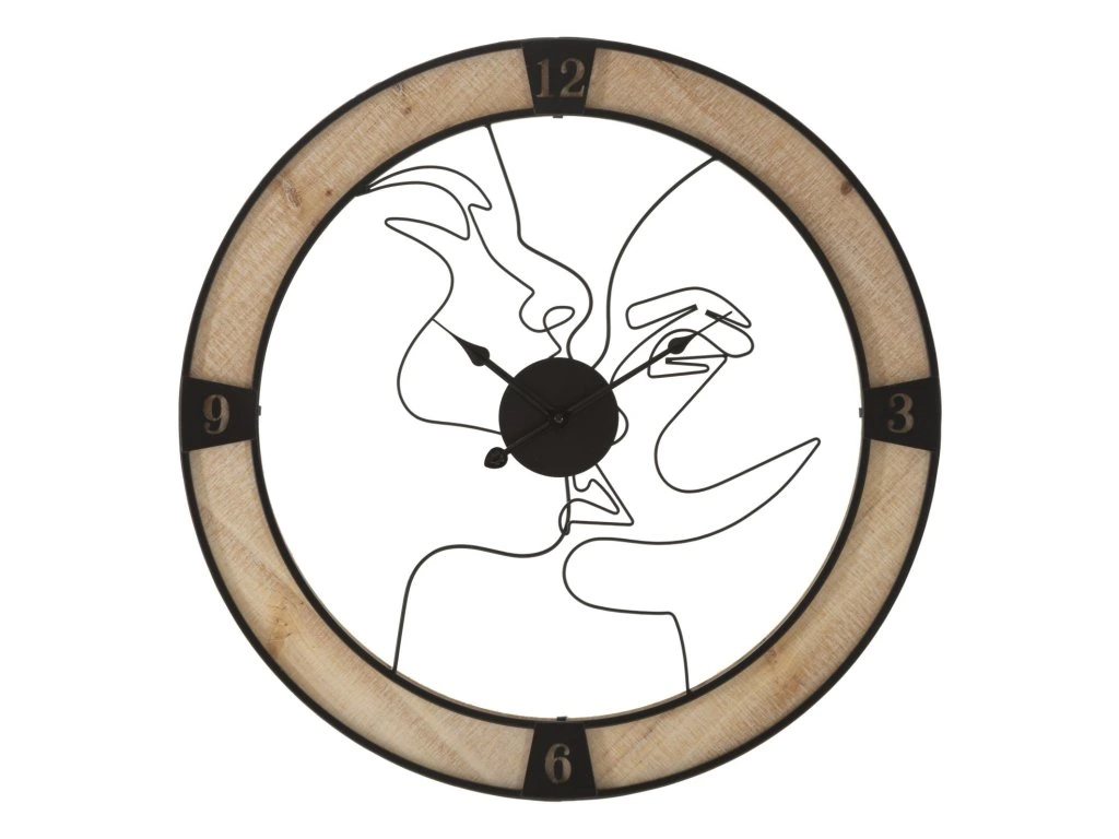 Mauro Ferretti Nástěnné hodiny Couple 60 cm černé/hnědé