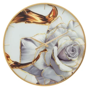 Mauro Ferretti Nástěnné hodiny Glass Rose 60 cm vícebarevné/zlaté