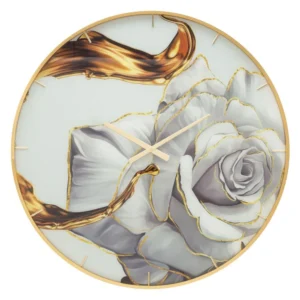 Mauro Ferretti Nástěnné hodiny Glass Rose 80 cm vícebarevné/zlaté