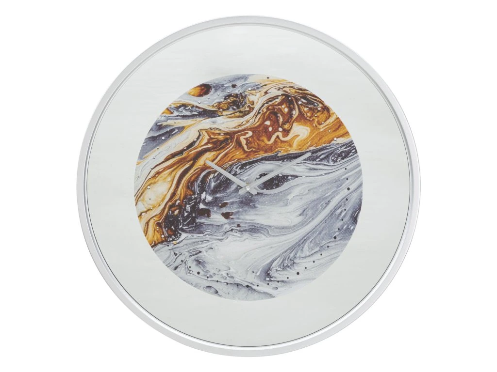 Mauro Ferretti Nástěnné hodiny Mirror 60 cm šedé/vícebarevné