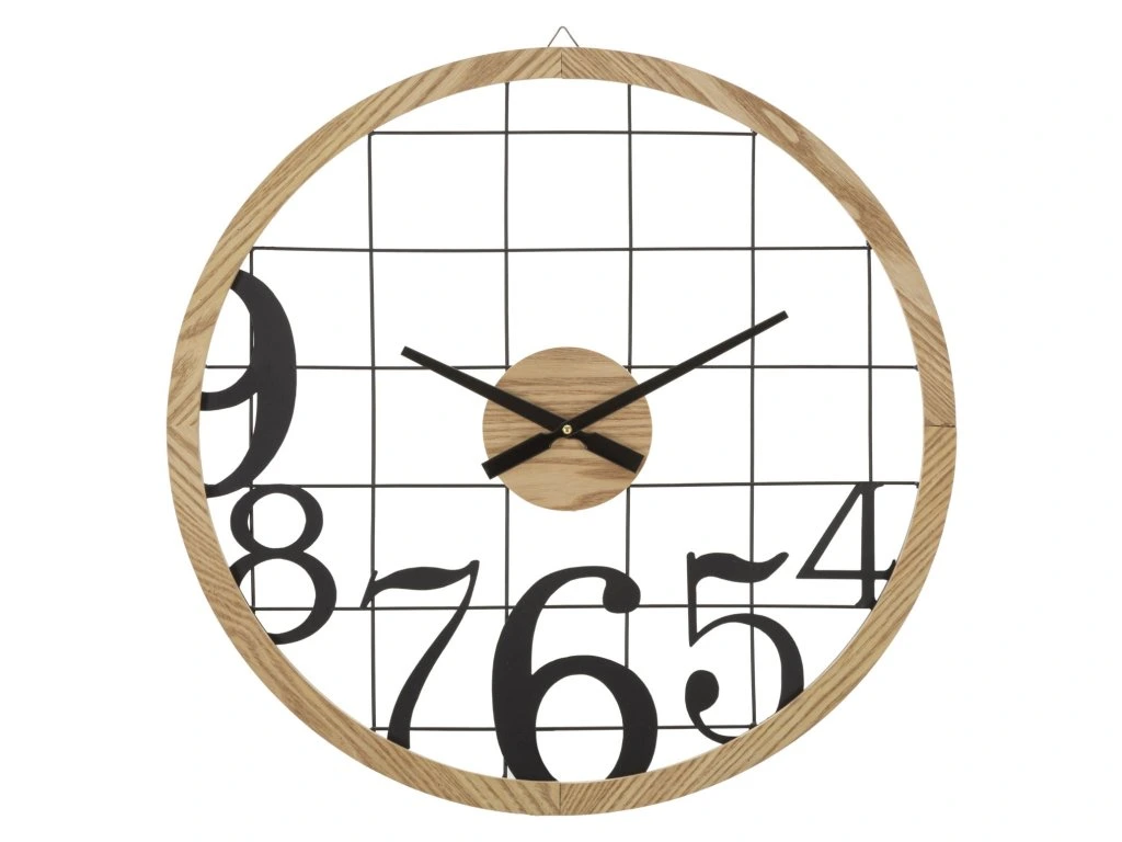 Mauro Ferretti Nástěnné hodiny Numbers 60 cm černé/hnědé