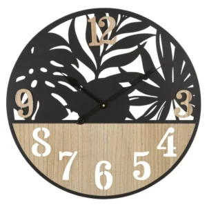 Mauro Ferretti Nástěnné hodiny Palm 60 cm hnědé/černé