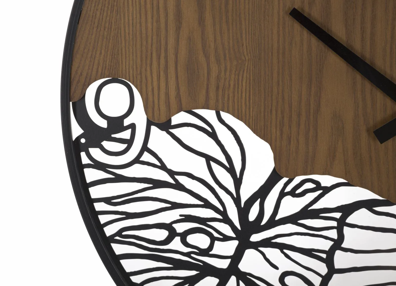 Mauro Ferretti Nástěnné hodiny Super Leaf 60 cm hnědé/černé - Obrázek 2