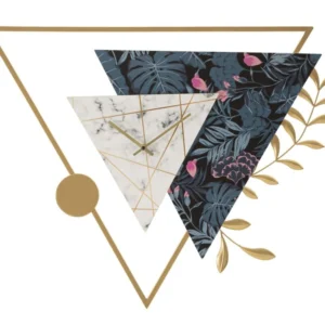 Mauro Ferretti Nástěnné hodiny Triangle 75 cm zlaté/vícebarevné