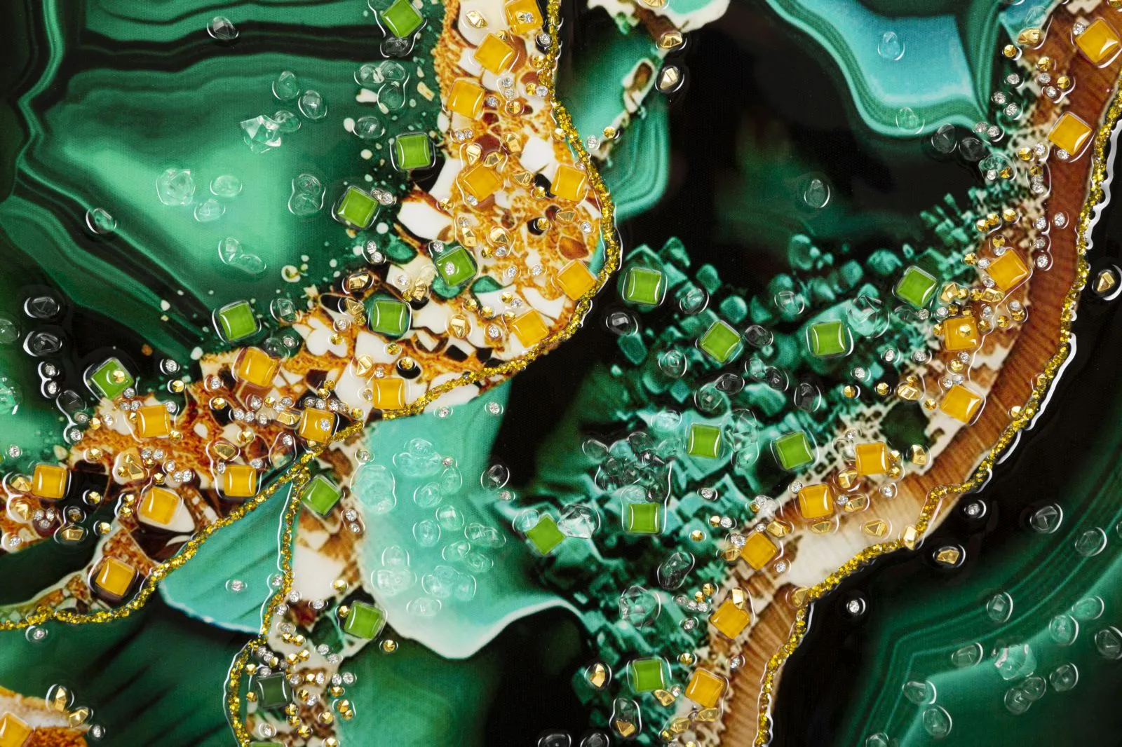 Mauro Ferretti Obraz Smeraldy 82x62 cm zelený/zlatý - Obrázek 2