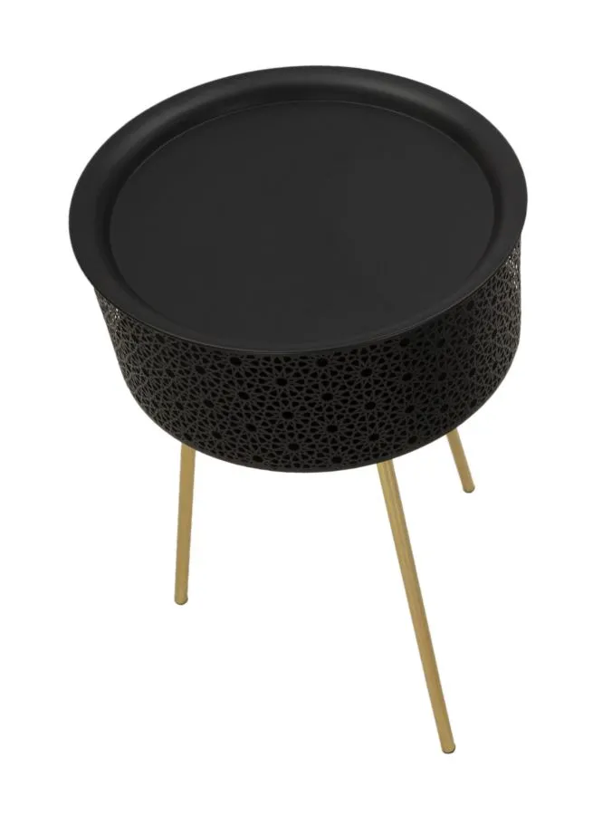 Mauro Ferretti Odkládací stolek Blacky 40 cm černý/zlatý - Obrázek 2