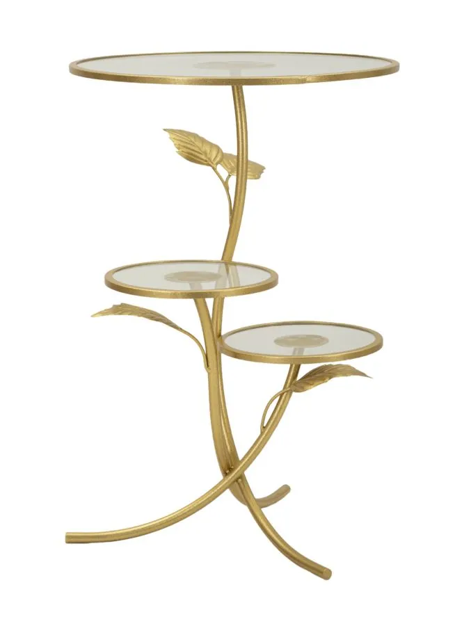 Mauro Ferretti Odkládací stolek Shelves 45 cm zlatý - Obrázek 2