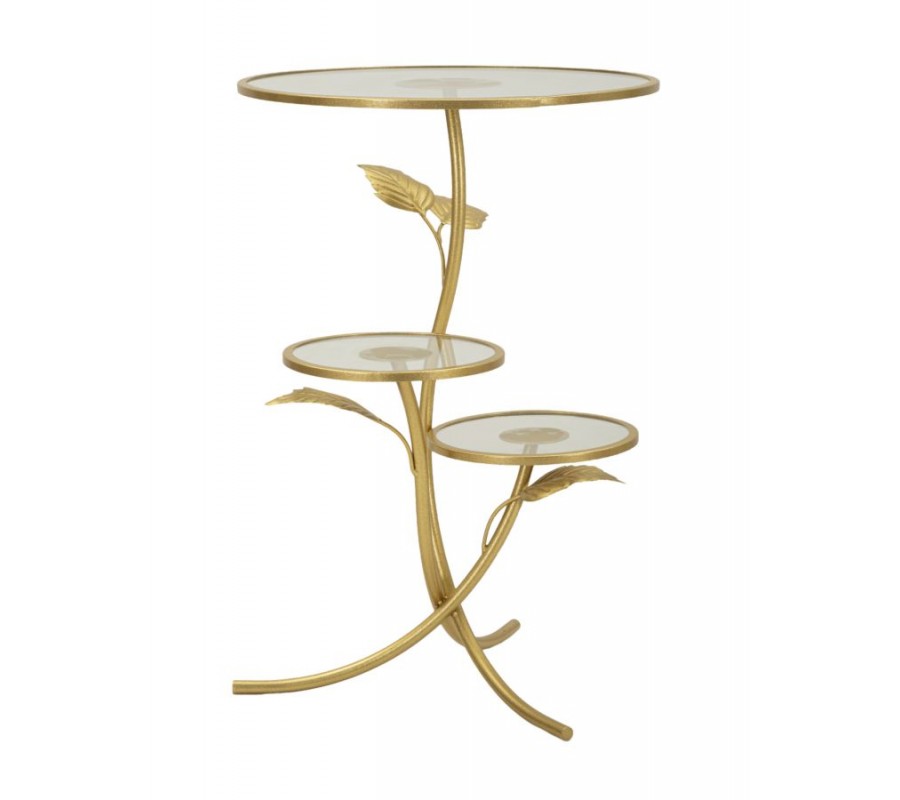 Mauro Ferretti Odkládací stolek Shelves 45 cm zlatý