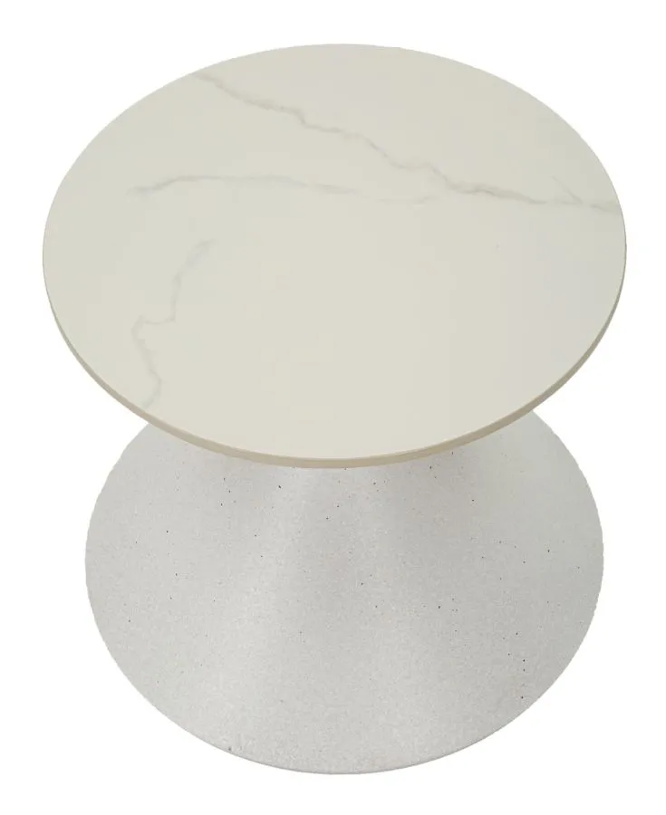 Mauro Ferretti Odkládací stolek White 42 cm mramor/bílý - Obrázek 2