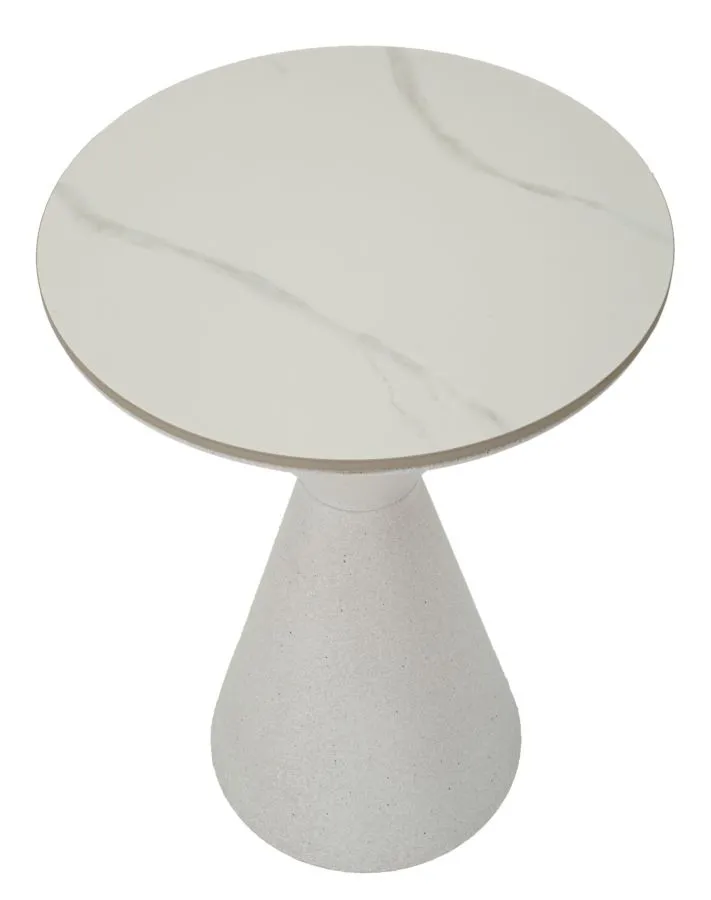 Mauro Ferretti Odkládací stolek White 44 cm mramor/bílý - Obrázek 2