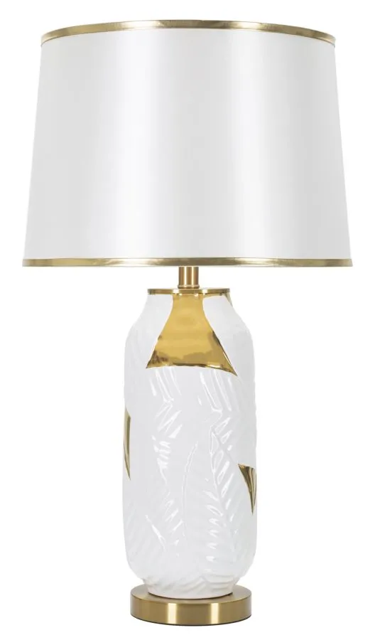 Mauro Ferretti Stolní lampa Ceramic 70 cm bílo-zlatá