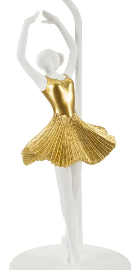 Mauro Ferretti Stolní lampa Dancer 64 cm bílo-zlatá - Obrázek 2