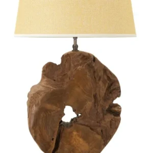 Mauro Ferretti Stolní lampa Kepala 35 cm z masivu hnědá