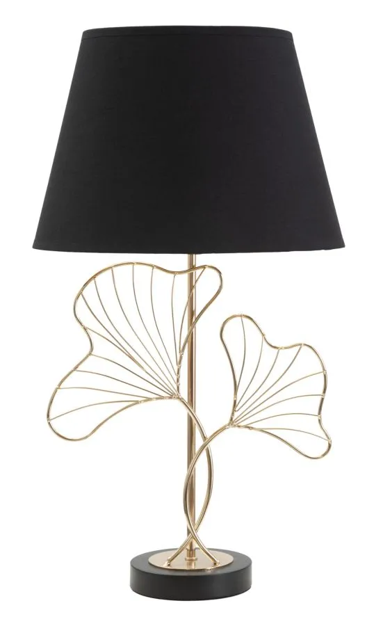Mauro Ferretti Stolní lampa Leaves 60 cm černo-zlatá
