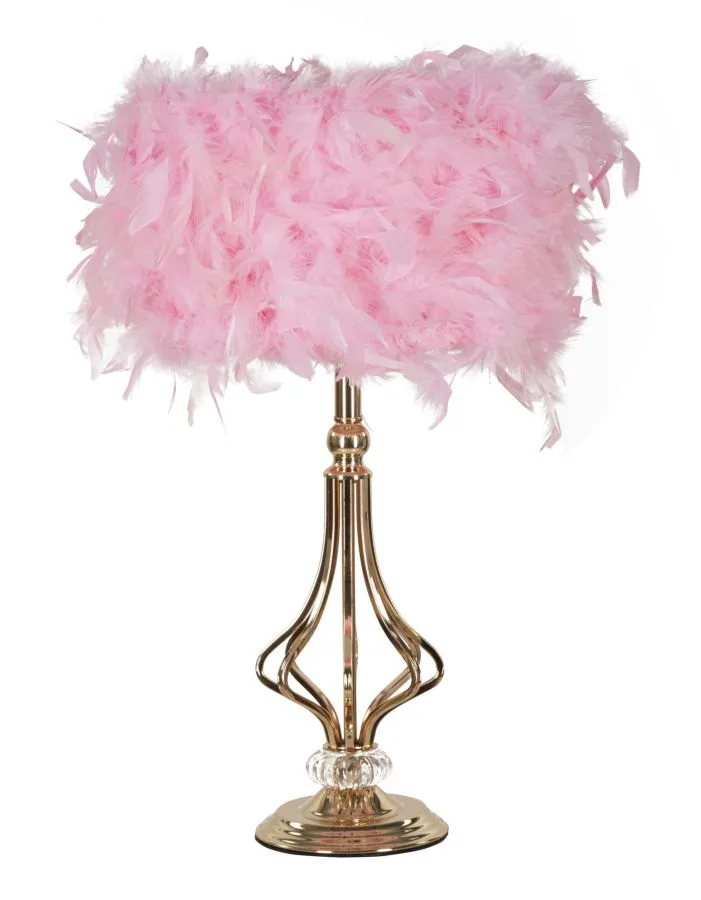 Mauro Ferretti Stolní lampa Tarty 54 cm růžovo-zlatá