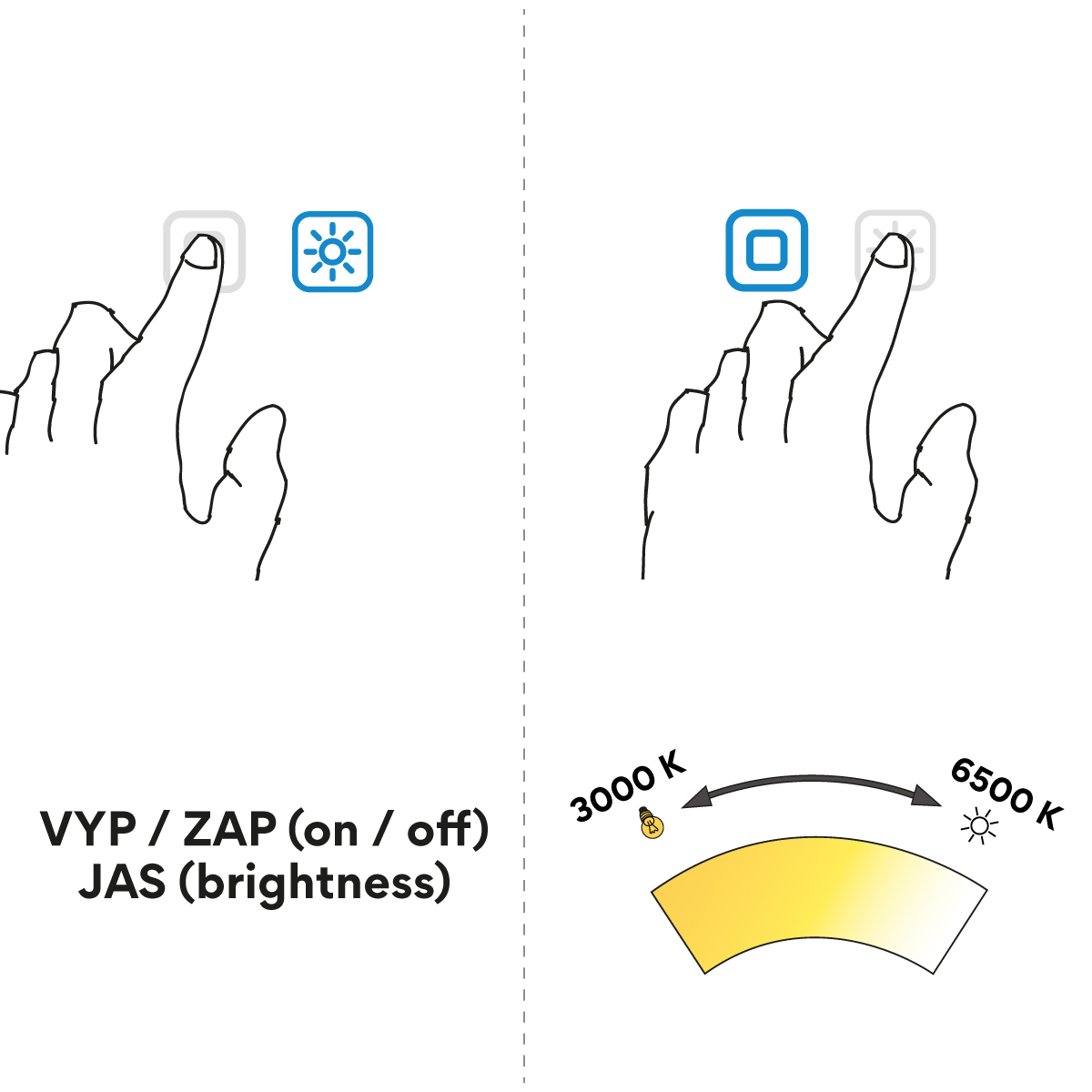 Nimco Bílé LED zrcadlo 900x700 se dvěma dotykovými senzory - ZPB 13019VX-05 - Obrázek 2