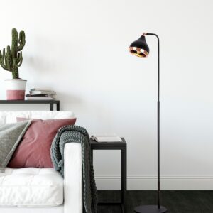 Opviq Stojací lampa Yıldo 165 cm černo-měděná