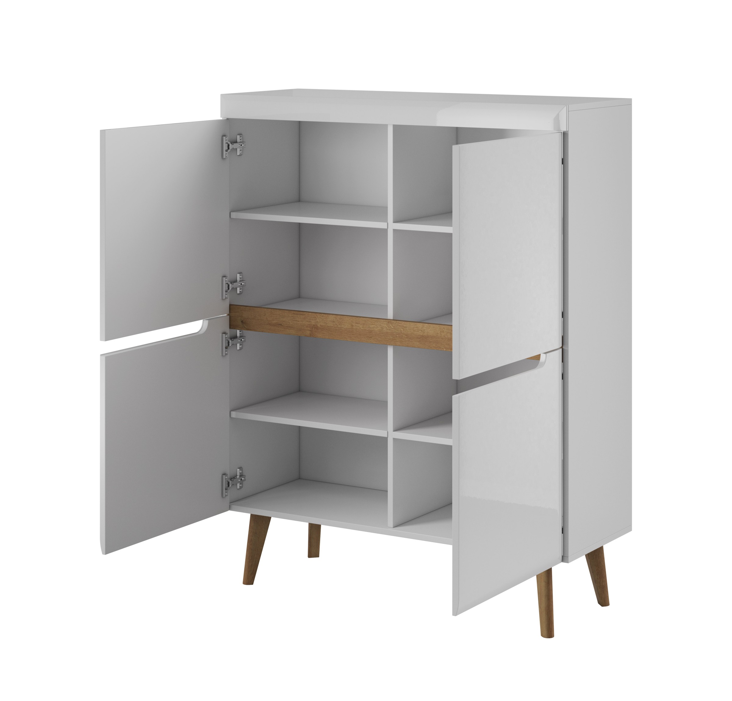 Piaski Komoda Nordi 107 cm bílá/dub Riviéra - Obrázek 2