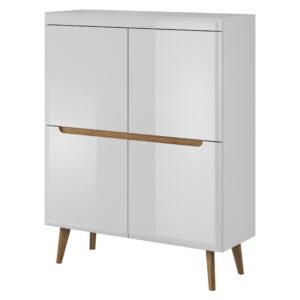 Piaski Komoda Nordi 107 cm bílá/dub Riviéra