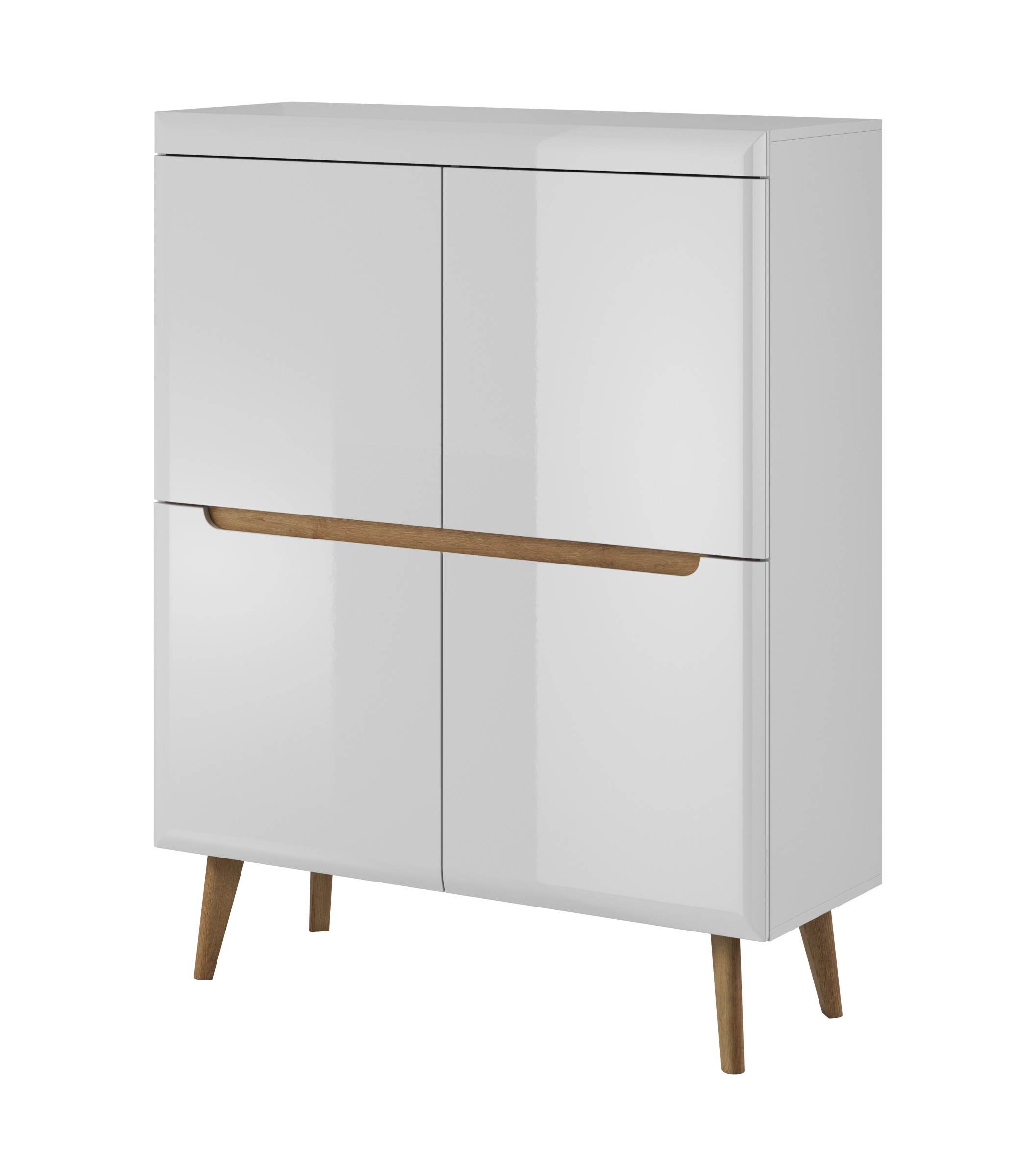 Piaski Komoda Nordi 107 cm bílá/dub Riviéra