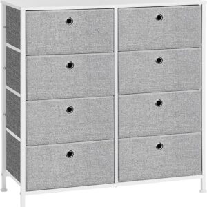 SONGMICS Komoda s 8 látkovými boxy šedá