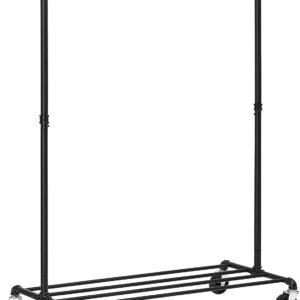SONGMICS Stojan na šaty pojízdný v průmyslovém designu 90 Kg
