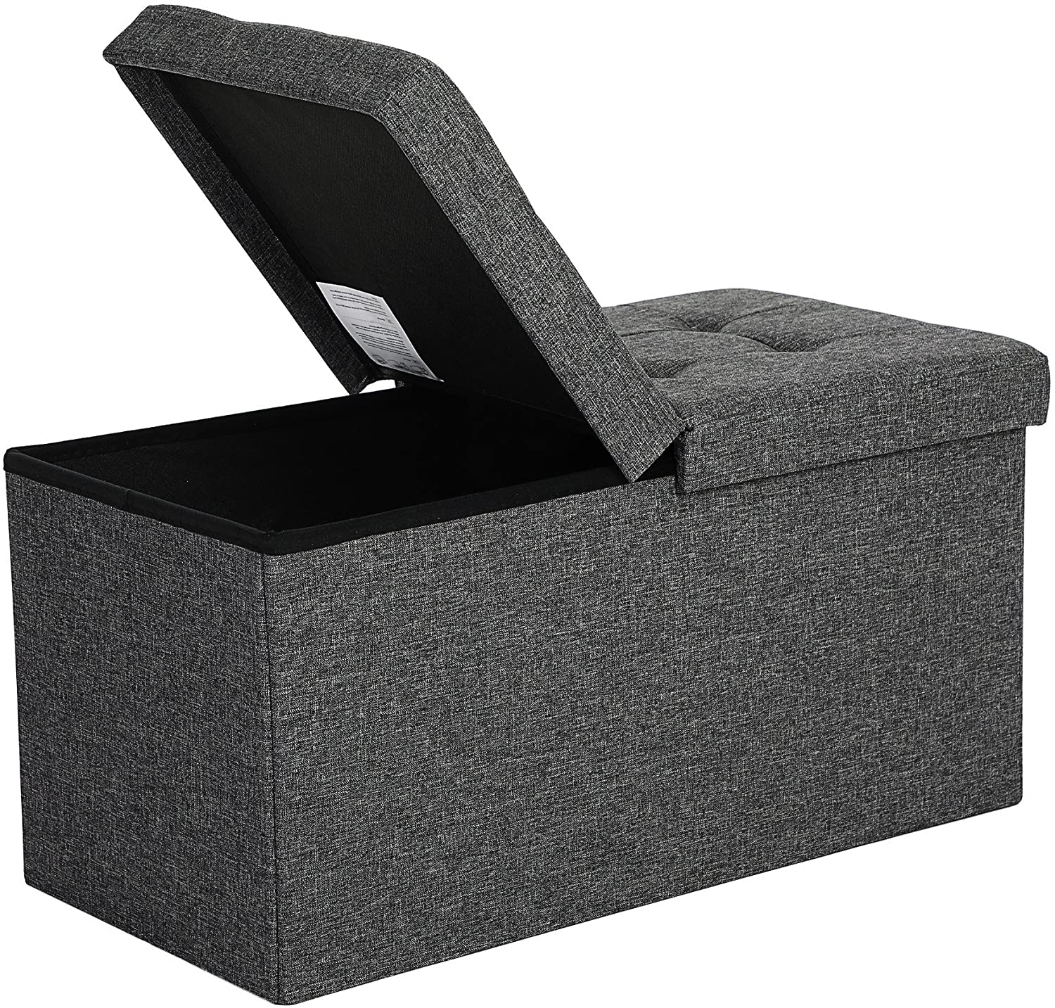 SONGMICS Úložný sedací box čalouněný skládací 76 cm šedý - Obrázek 2