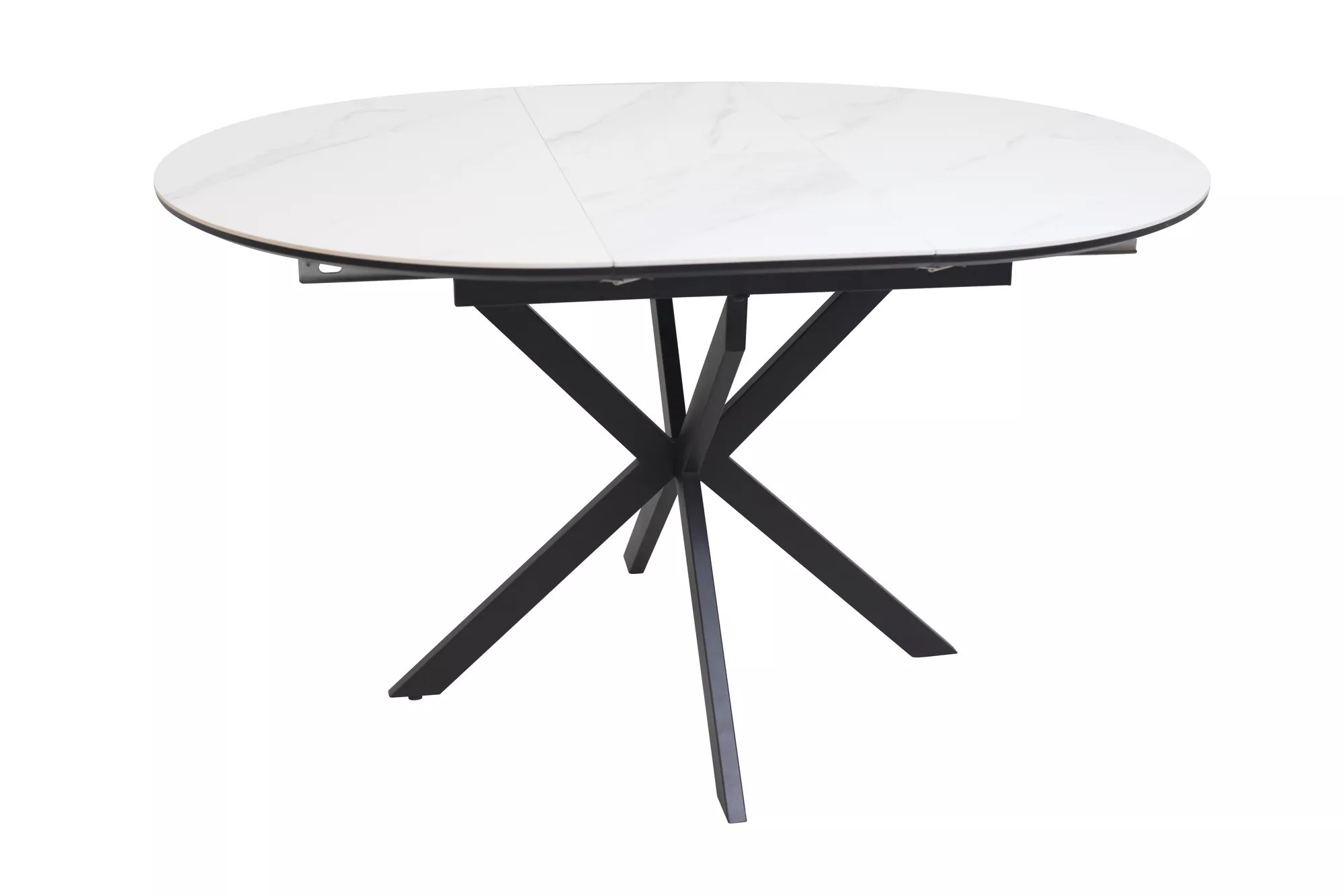 Signal Jídelní rozkládací stůl Gaston 100/135 cm keramika bílý mramor/černý