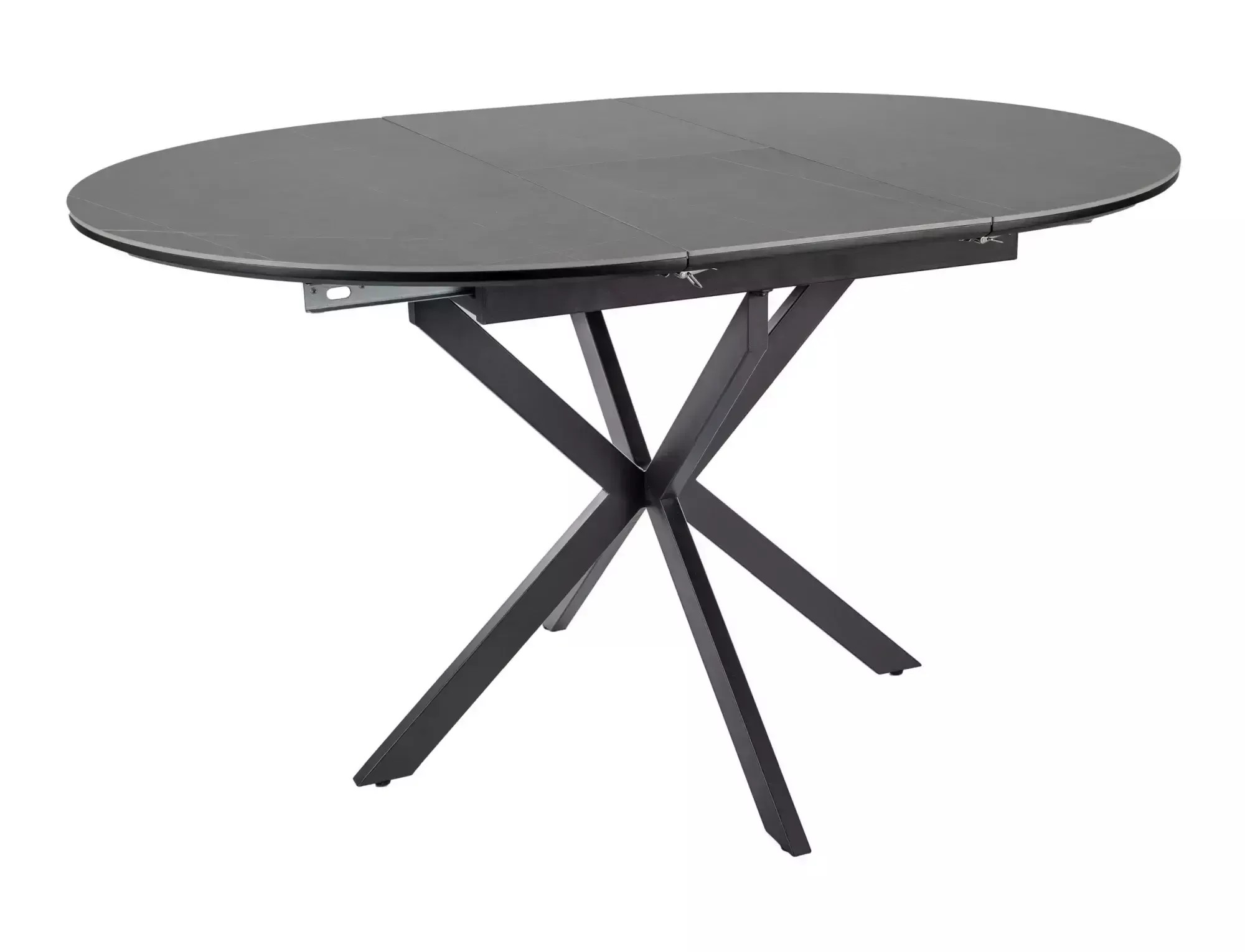 Signal Jídelní rozkládací stůl Gaston 100/135 cm keramika šedý mramor/černý