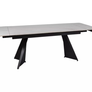 Signal Jídelní rozkládací stůl Laconi 160/220 cm keramika bílý mramor/černý