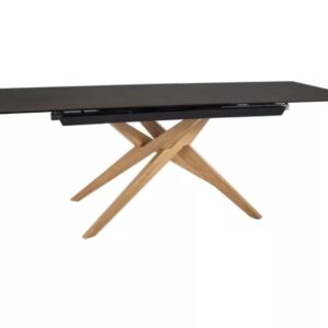 Signal Jídelní rozkládací stůl Loreto 180/230 cm keramika hnědý/dub přírodní