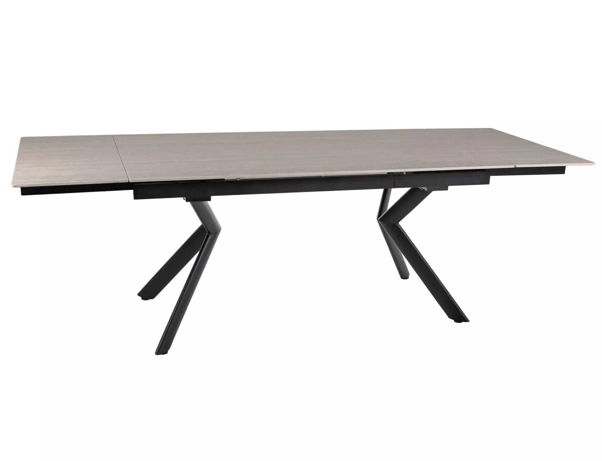 Signal Jídelní rozkládací stůl Norton 160/240 cm keramika travertin/černý