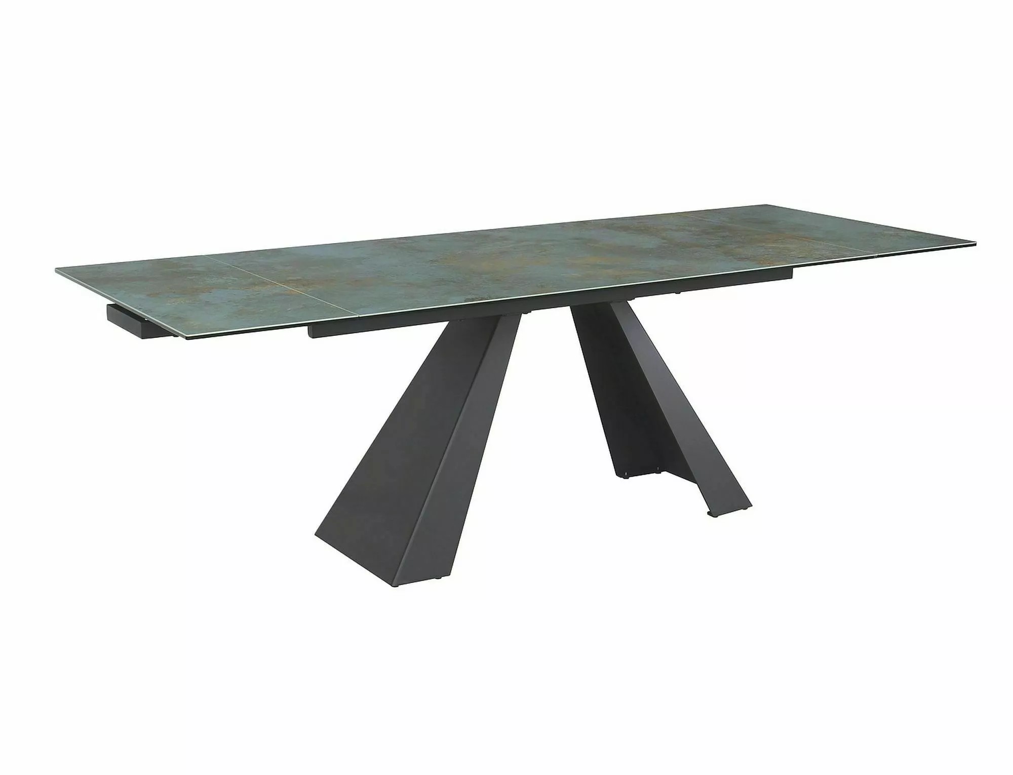 Signal Jídelní rozkládací stůl Salvadore 160/240 cm černý/tyrkysový