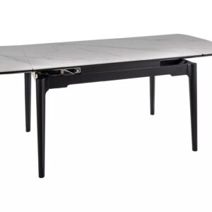 Signal Jídelní rozkládací stůl Sento 120/180 cm keramika bílý mramor/černý