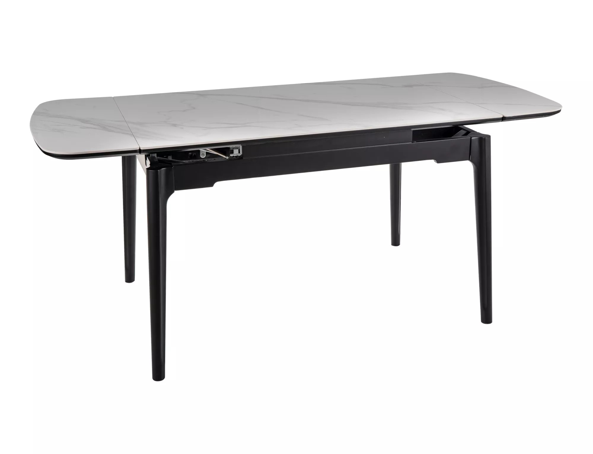 Signal Jídelní rozkládací stůl Sento 120/180 cm keramika bílý mramor/černý