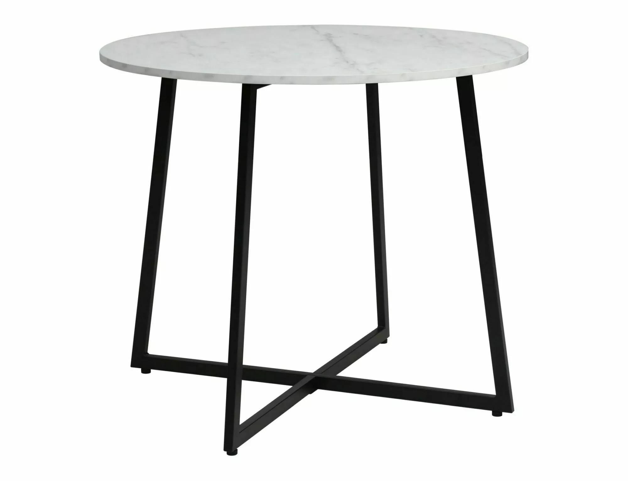 Signal Jídelní stůl Luna 90 cm bílý mramor/černý