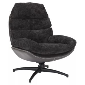 Signal Otočné designové lounge křeslo GISELLE černé
