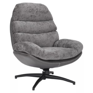 Signal Otočné designové lounge křeslo GISELLE šedé