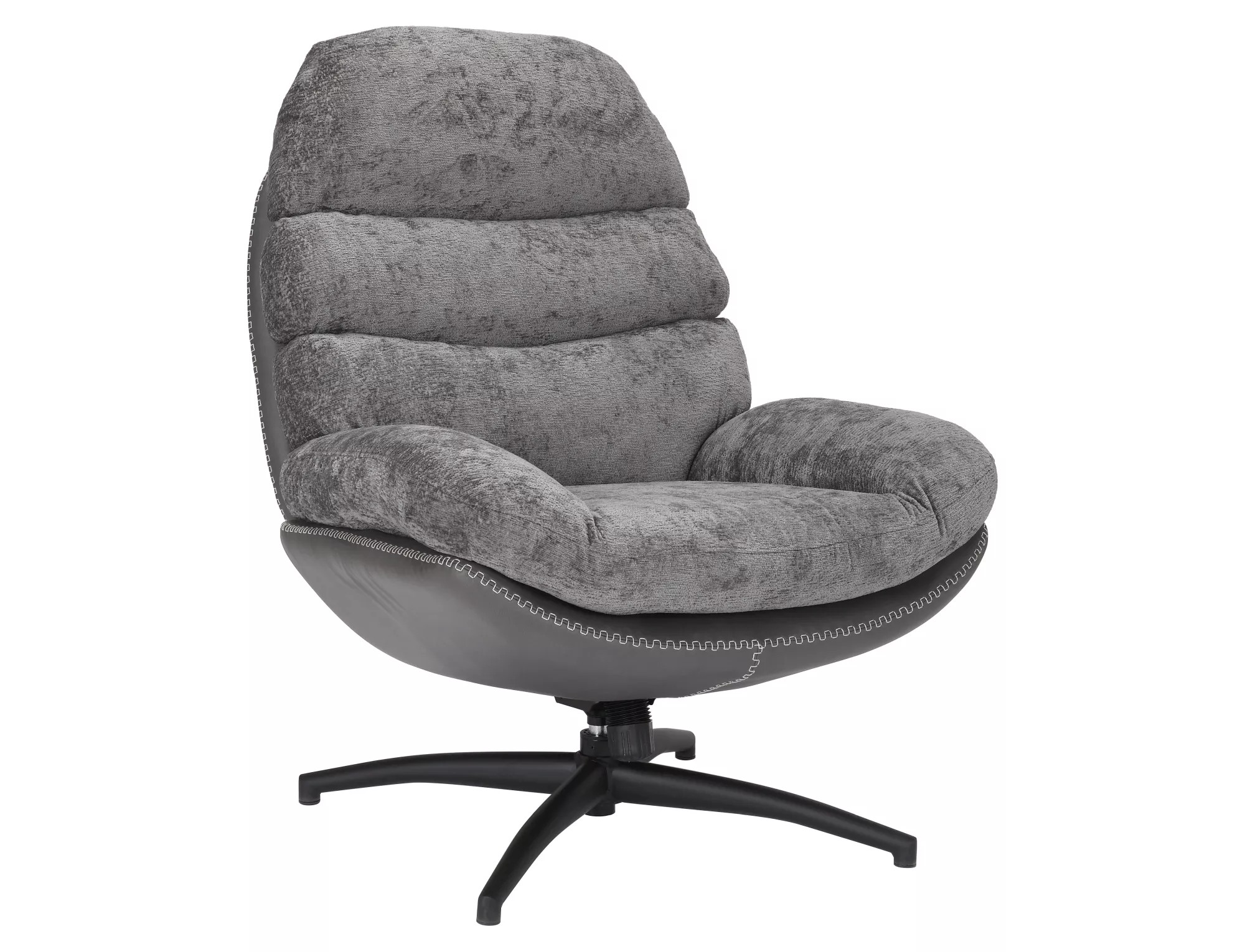 Signal Otočné designové lounge křeslo GISELLE šedé