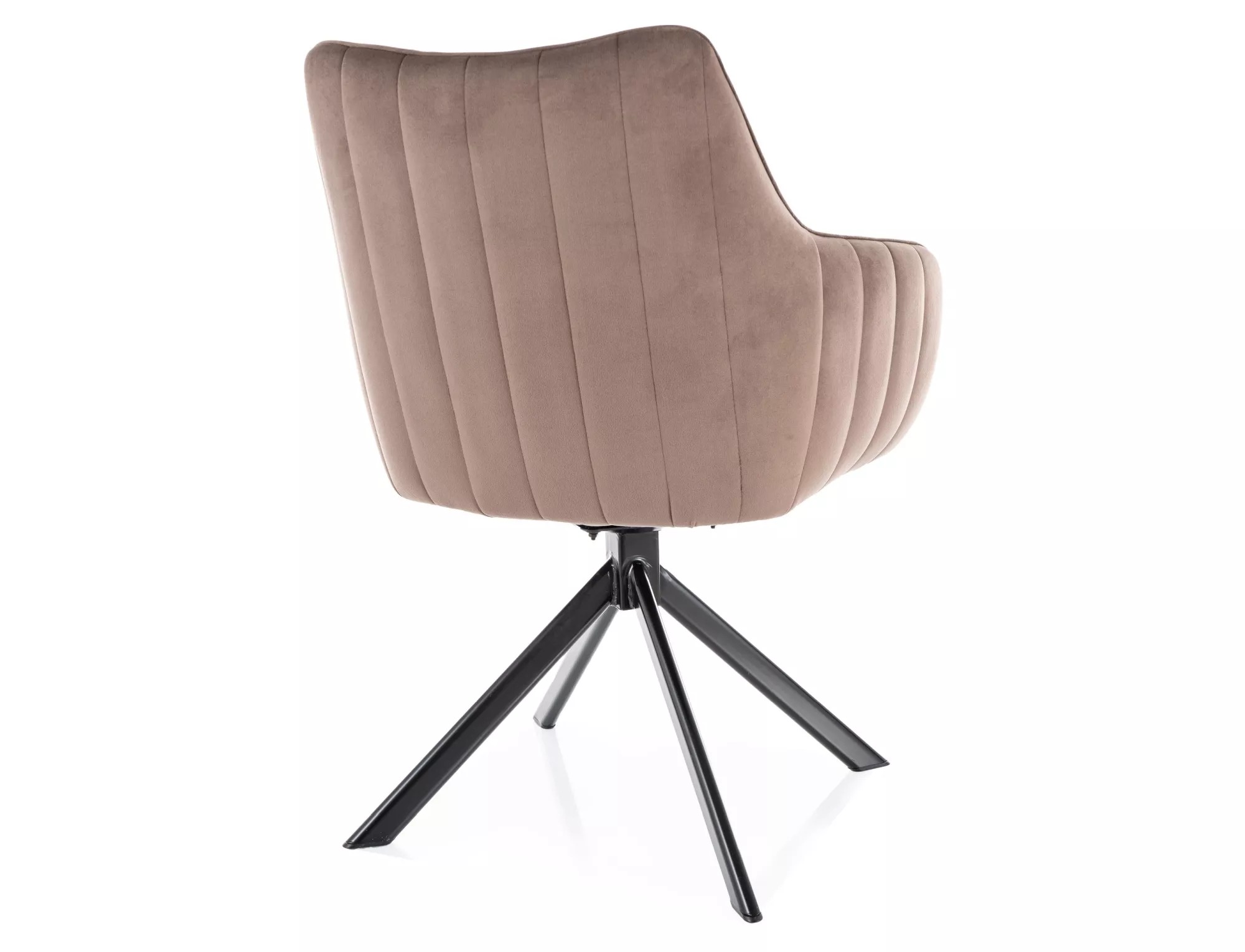Signal Otočné jídelní křeslo Azalia Velvet cappuccino/černé - Obrázek 2
