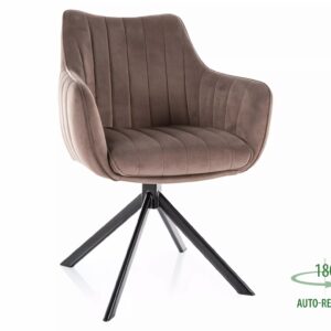 Signal Otočné jídelní křeslo Azalia Velvet cappuccino/černé