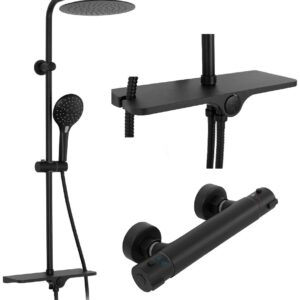Sprchový set s termostatem Rea MIKE Black