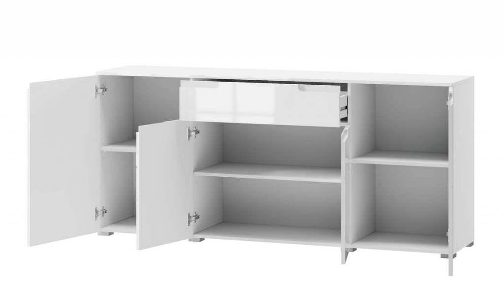 Szynaka Komoda SELENE 36 180 cm bílá lesk/mat - Obrázek 2