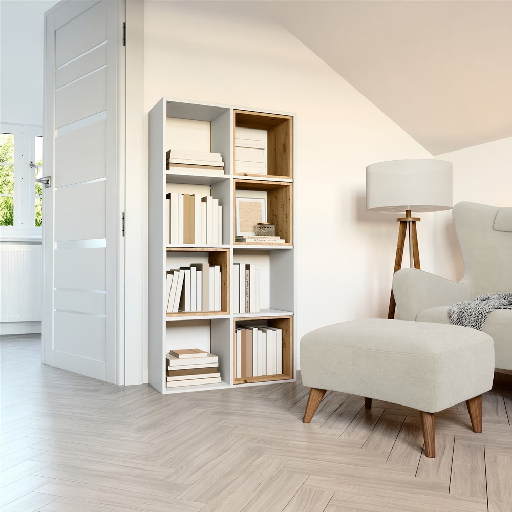 TP Living Regál MALAX 147 cm bílý - Obrázek 2